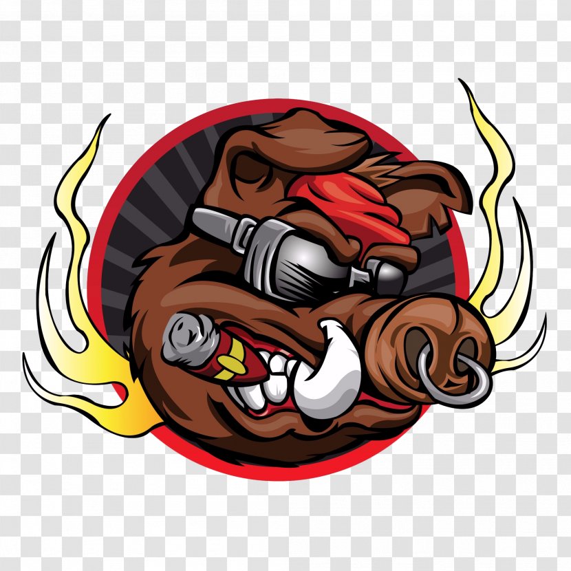 Wild Boar Vector Graphics Stock Photography Illustration Royalty-free - Art - Motociclistas Transparent PNG