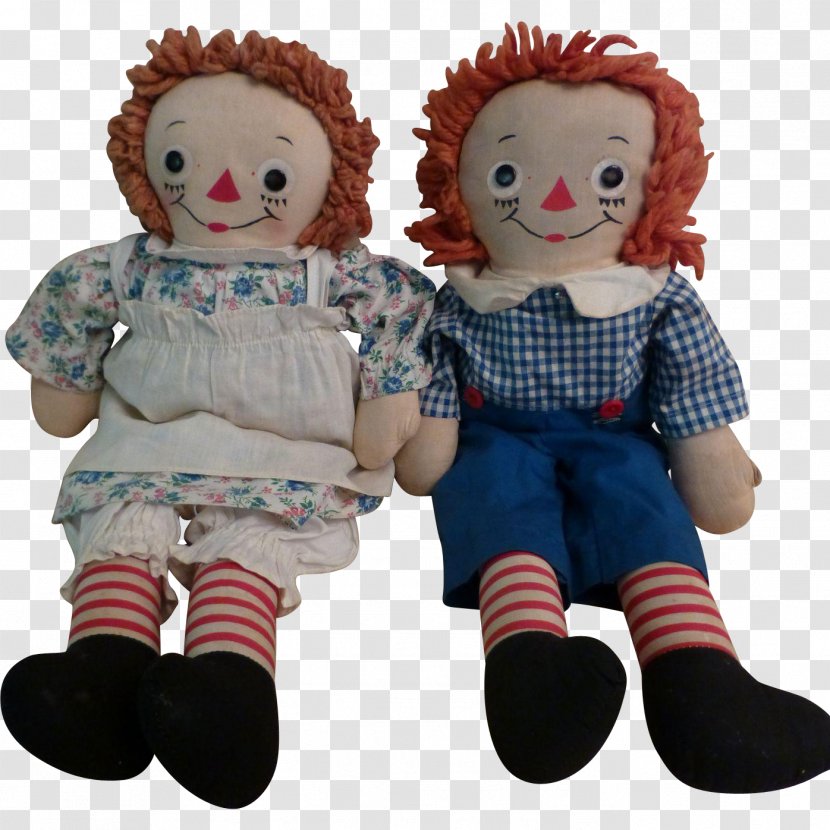 Raggedy Ann & Andy Plush Doll Stuffed Animals Cuddly Toys - Collectable Transparent PNG