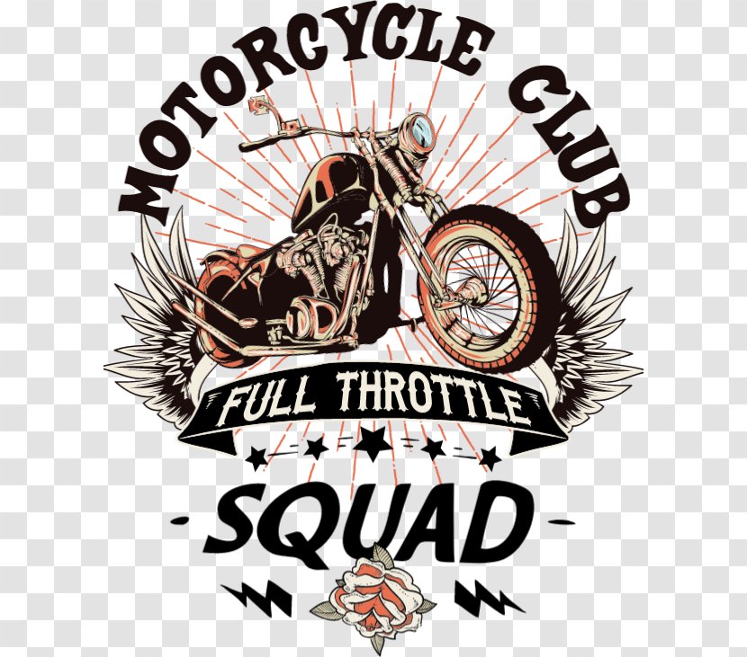 T-shirt Motorcycle Club Logo - Cartoon - Moto Transparent PNG