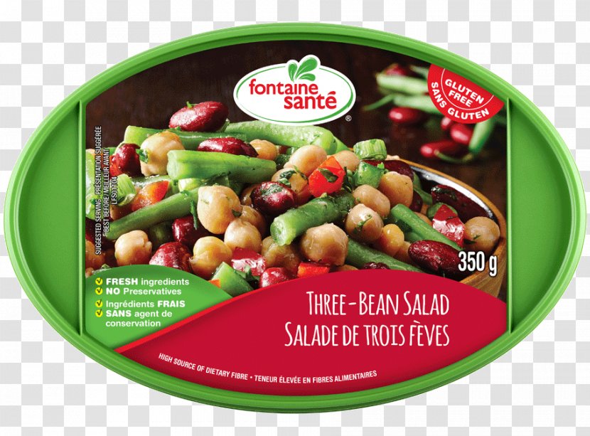 Vegetarian Cuisine Vegetable Bean Salad Food - Dish - Recette Salade Verte Transparent PNG
