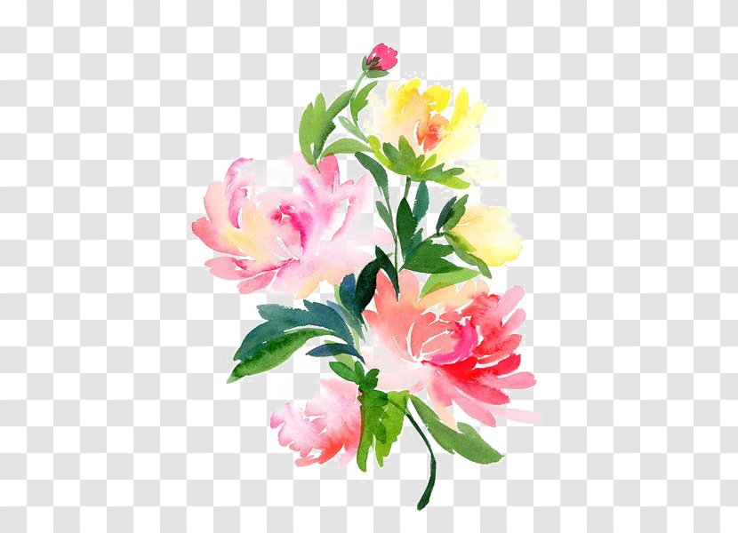 Watercolor: Flowers Watercolour Watercolor Painting - Pink Transparent PNG