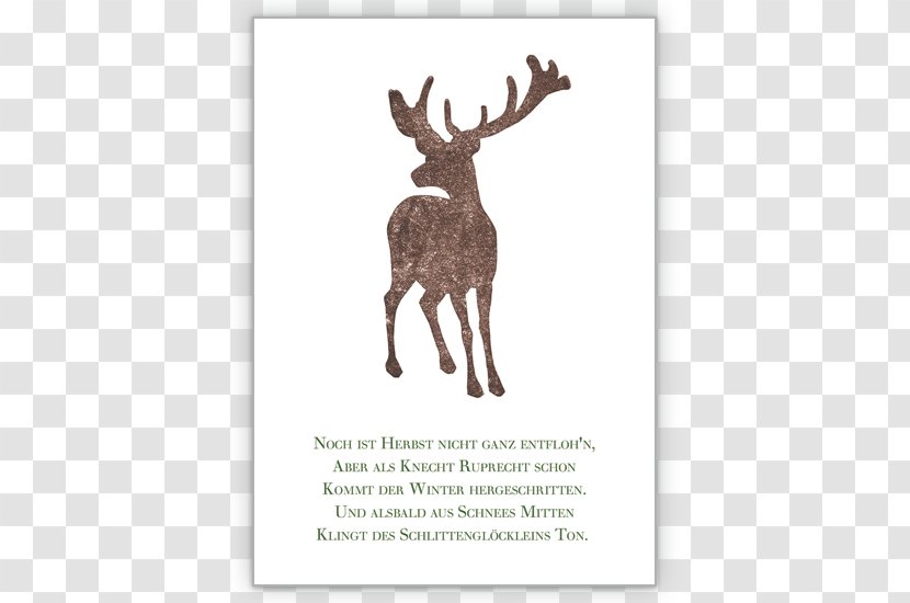 Reindeer Greeting & Note Cards Antler Christmas Card - Autumn Transparent PNG