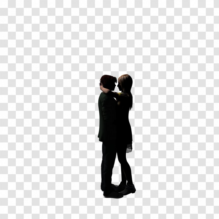 Silhouette Couple Shadow - Standing Transparent PNG