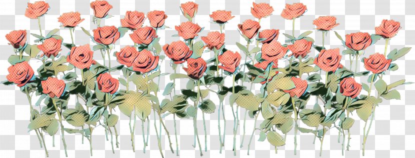 Pop Art Retro Vintage - Floral Design - Rose Family Bouquet Transparent PNG