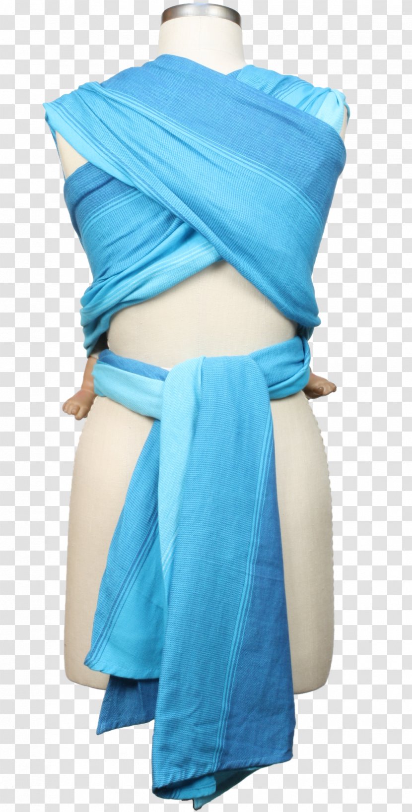 Shoulder Turquoise Silk - Electric Blue - Year-end Wrap Material Transparent PNG
