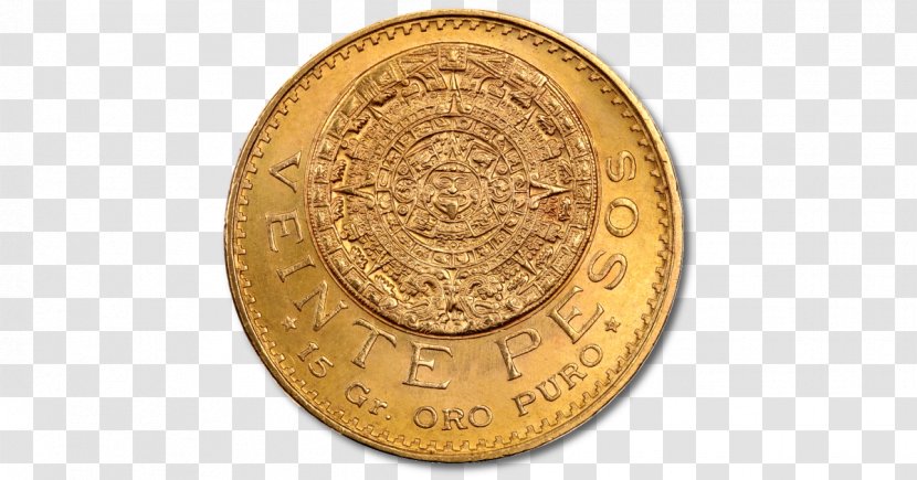 Gold Coin Mexico Mexican Peso Transparent PNG