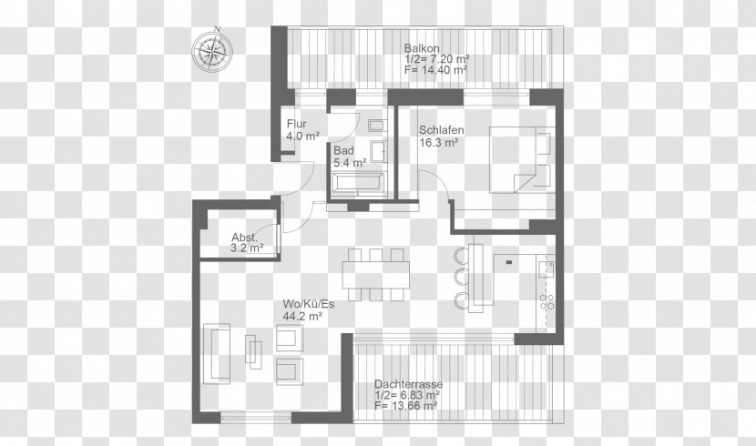 Apartment Floor Plan Cheap Room Eppendorf, Hamburg - Schematic Transparent PNG