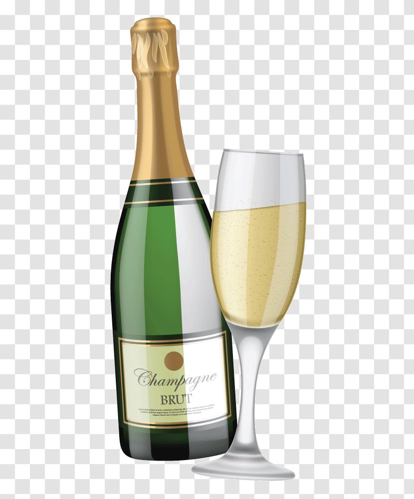 Champagne Glass Bottle Clip Art - Sparkling Wine Transparent PNG