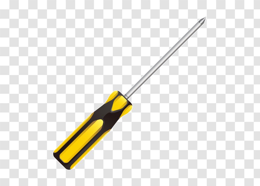 Screwdriver Tool Download - Yellow - HD Phillips Vector Material Transparent PNG