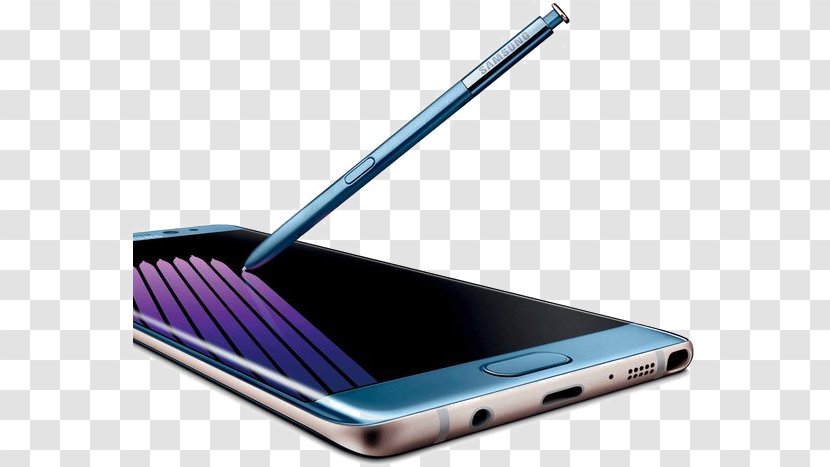 Samsung Galaxy Note 7 5 Blue Coral Color - Series - Note7 Transparent PNG