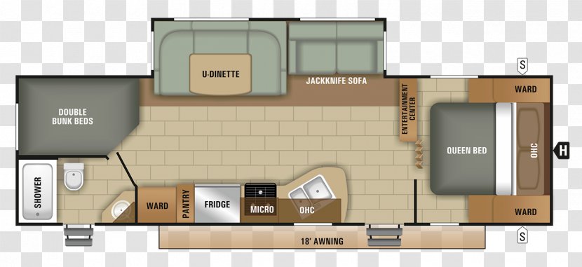 Bunk Bed Campervans Caravan Fifth Wheel Coupling - Floor Plan Transparent PNG