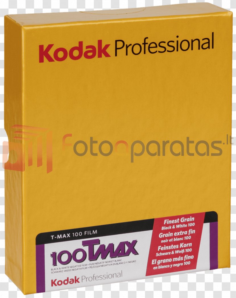 Photographic Film Kodak T-MAX Sheet Black And White Transparent PNG