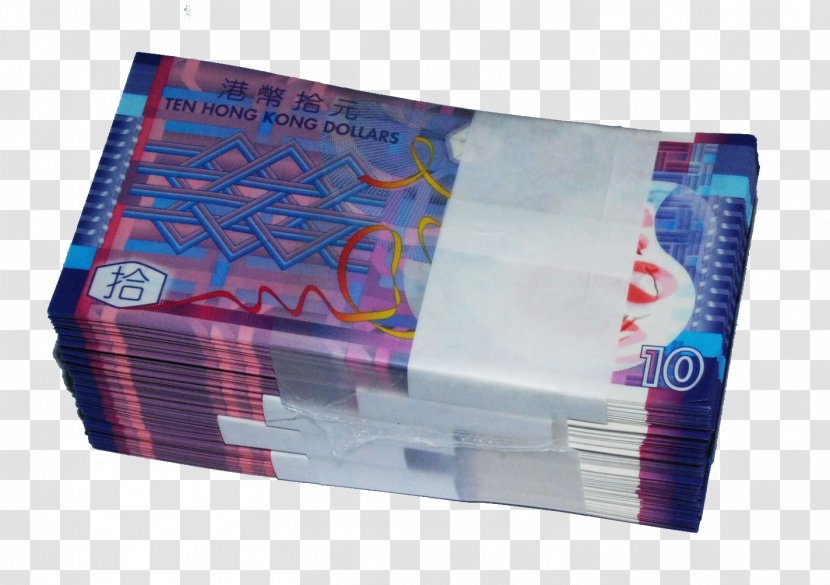 Hong Kong United States Ten-dollar Bill Dollar Polymer Banknote - A Stack Of Ten Transparent PNG