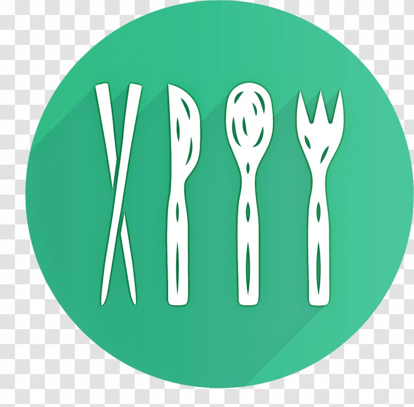 Green Cutlery Fork Dishware Tableware - Tool - Logo Transparent PNG
