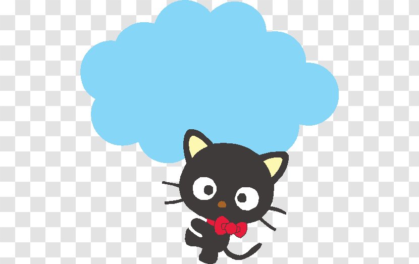 Cat Whiskers Hello Kitty Cartoon Clip Art - Clouds And Small Black Transparent PNG