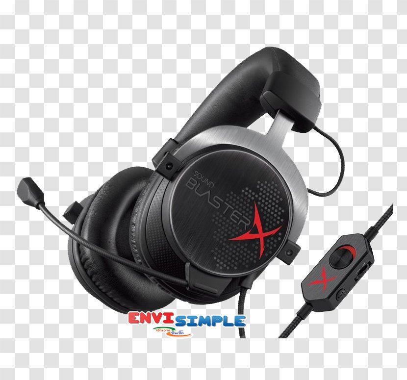 Sound Blaster X-Fi Microphone Creative Technology Headphones Headset - Blasterx H5 Transparent PNG