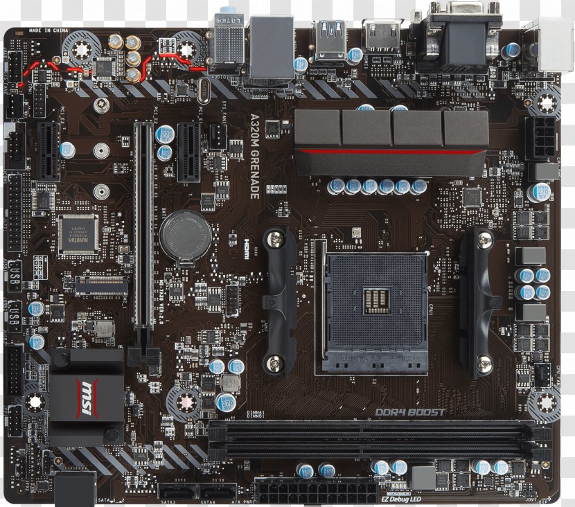 Socket AM4 Graphics Cards & Video Adapters Motherboard MicroATX MSI - Atx Transparent PNG