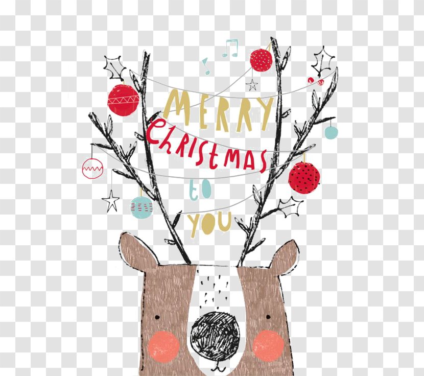 Christmas Card Greeting & Note Cards New Year's Day Illustration - Gift - Elk Transparent PNG