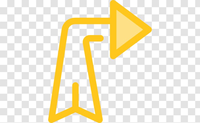 Arrow User Interface - Yellow Transparent PNG