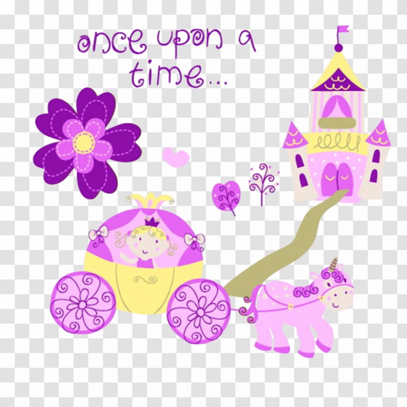 Cinderella Pattern - Product - Cartoon Pumpkin Carriage And Castle Transparent PNG