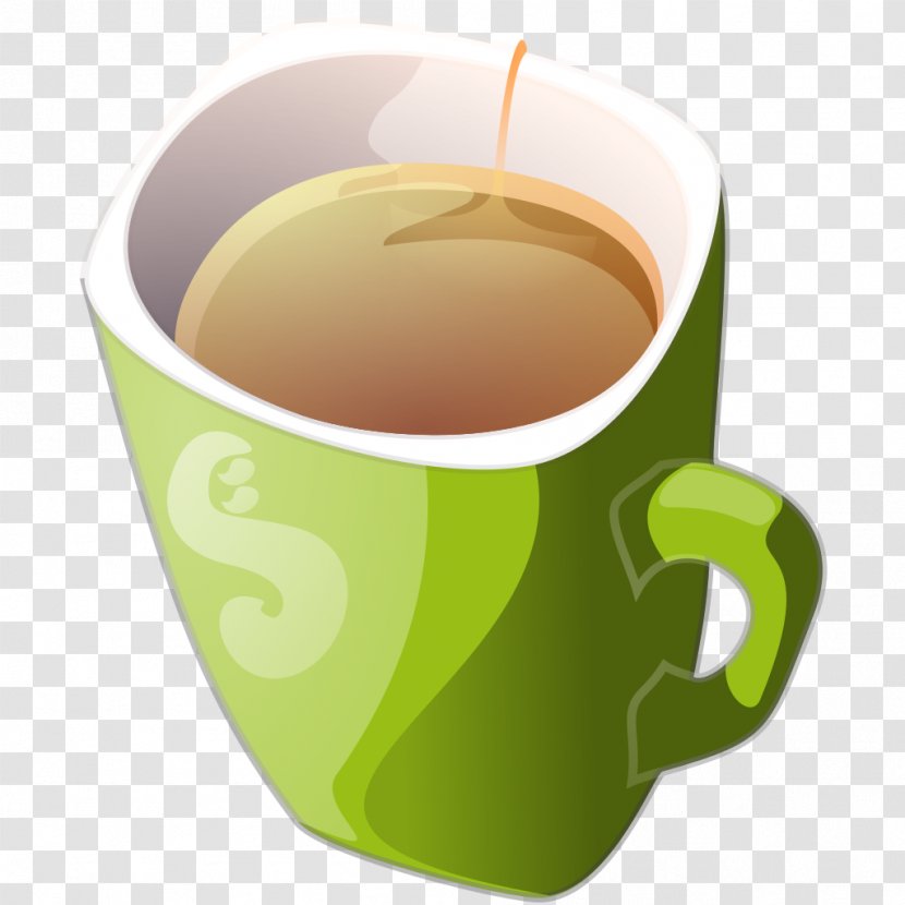 Green Tea Coffee Teacup Clip Art Transparent PNG