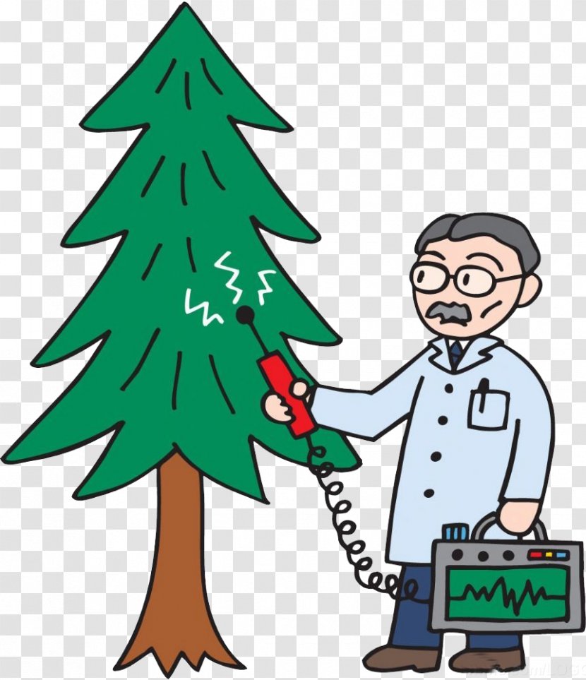 Christmas Tree Cartoon Illustration - Pick Up Transparent PNG
