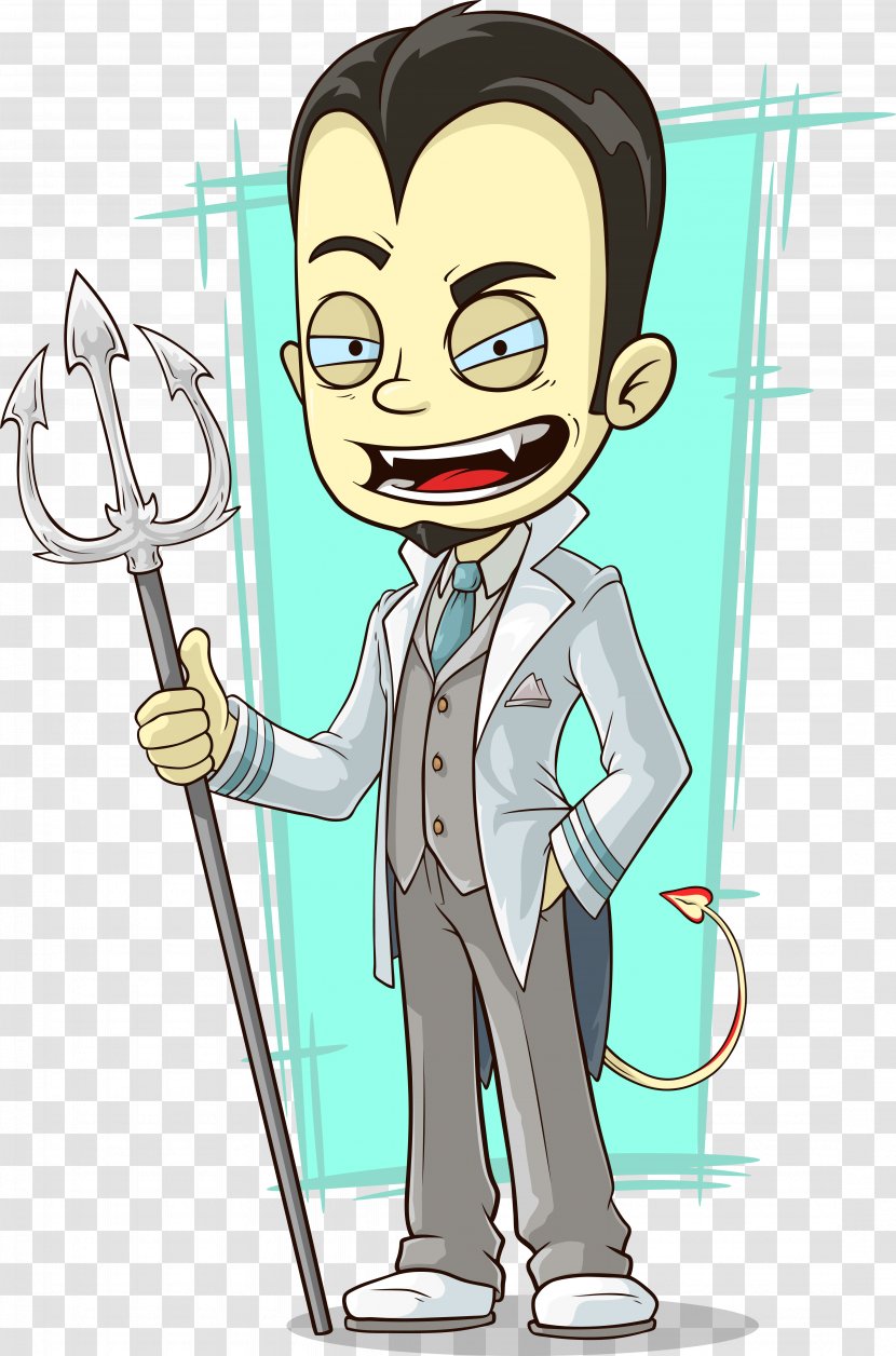 Cartoon Download Monster - Vampire With A Fork Transparent PNG