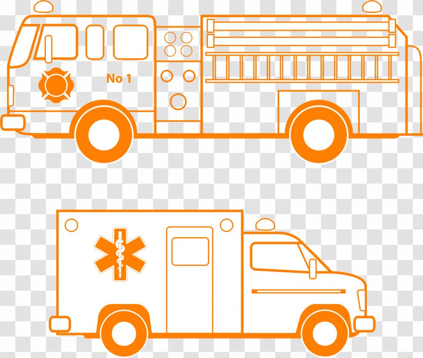 Fire Engine Emergency Vehicle Truck Clip Art - EMS Cliparts Transparent PNG