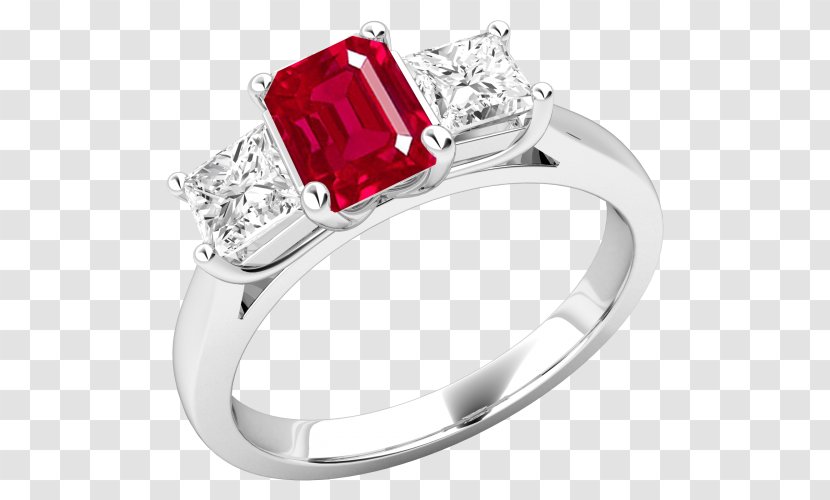 Ruby Ring Diamond Cut Brilliant - Rings Transparent PNG
