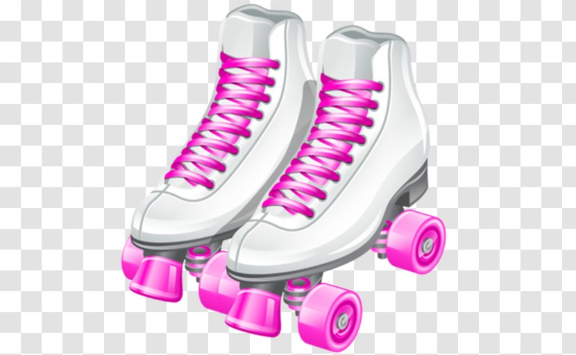Roller Skating Ice Skates - Magenta Transparent PNG