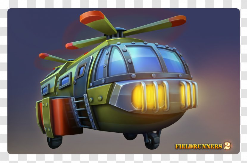 Fieldrunners 2 Helicopter Rotor Aviation - Chinook Transparent PNG