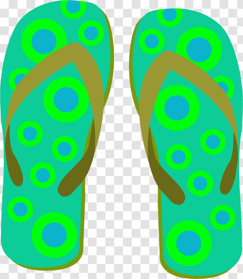 Slipper Flip-flops Sandal Clip Art - Green - Sandals Transparent PNG