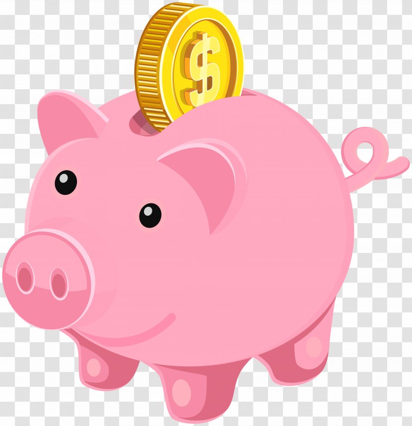 Piggy Bank Coin Clip Art - Image Transparent PNG
