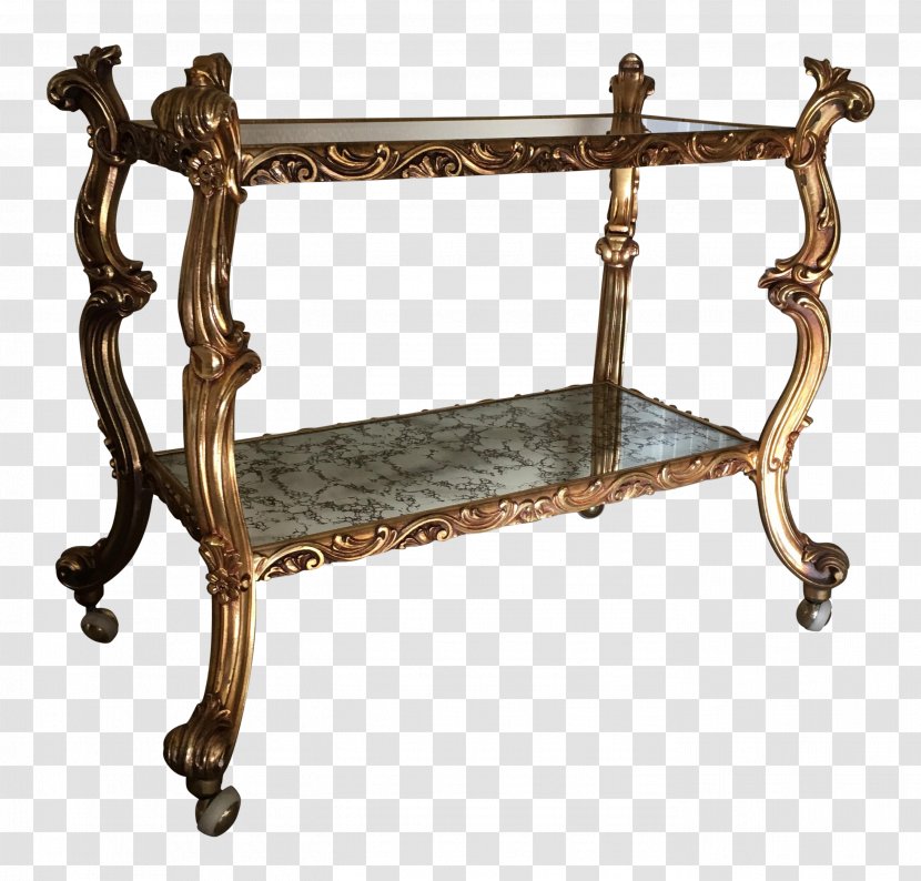 France Gilt Bar Cart Chairish - Furniture - Antique Tables Transparent PNG