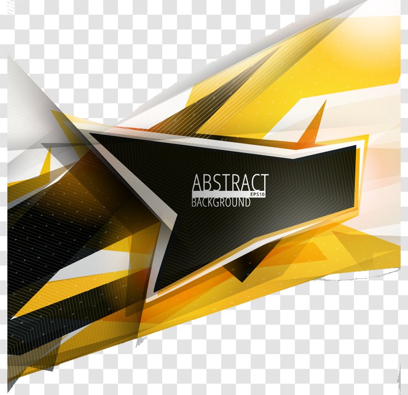Geometry Geometric Shape Euclidean Vector Abstraction - Polygon - Yellow And Black Abstract Background Material Transparent PNG