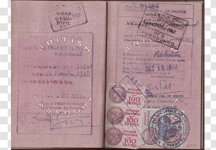United States Passport Identity Document Palestinian Authority - Author Transparent PNG
