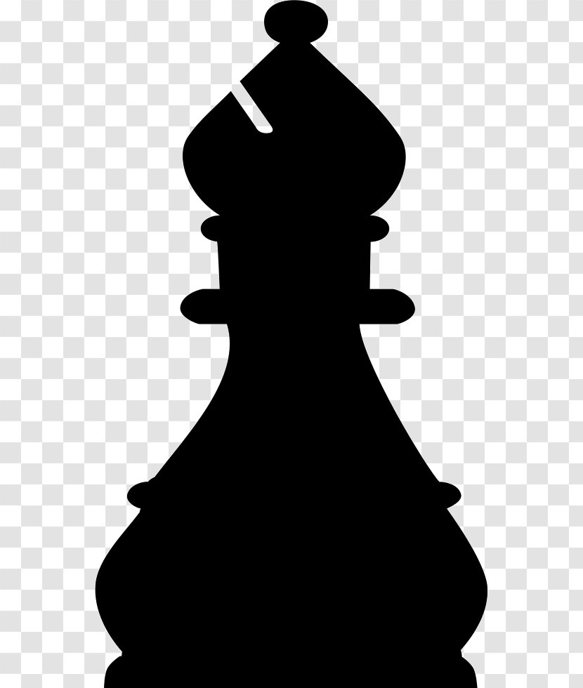 Chess Piece Bishop Queen King - Black And White Transparent PNG