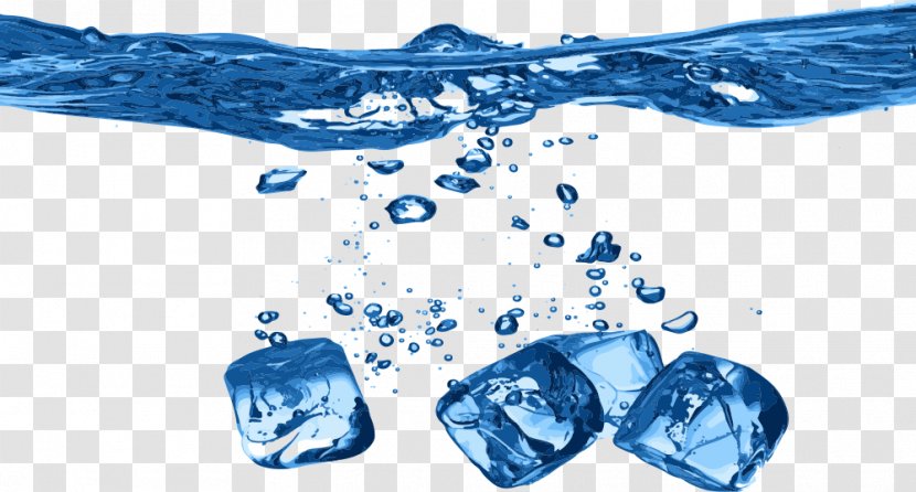 Ice Cube Water Drop - Drink - Vector Spray Transparent PNG