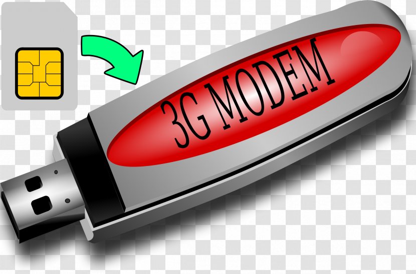 Mobile Broadband Modem 3G Internet USB Flash Drives - Sim Cards Transparent PNG