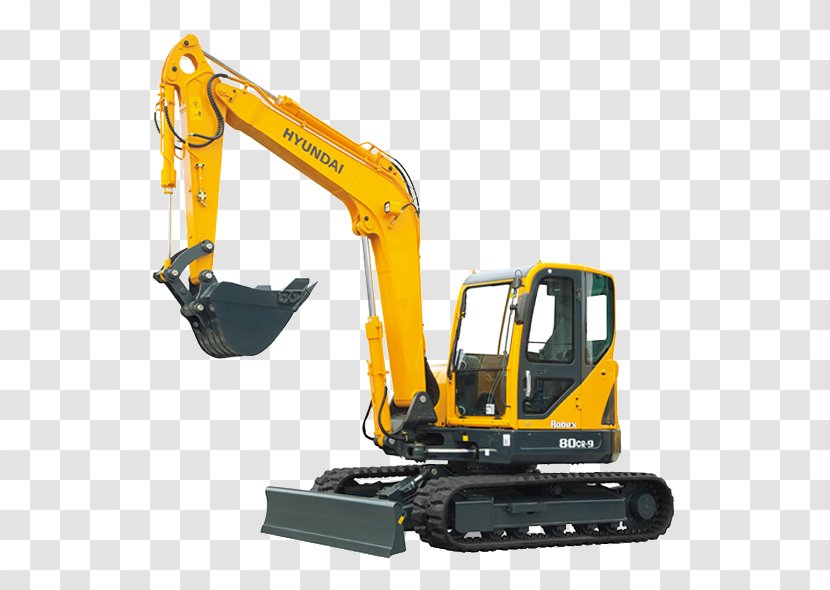 Hyundai Motor Company Compact Excavator Heavy Machinery - Vehicle - Cr 80 Transparent PNG