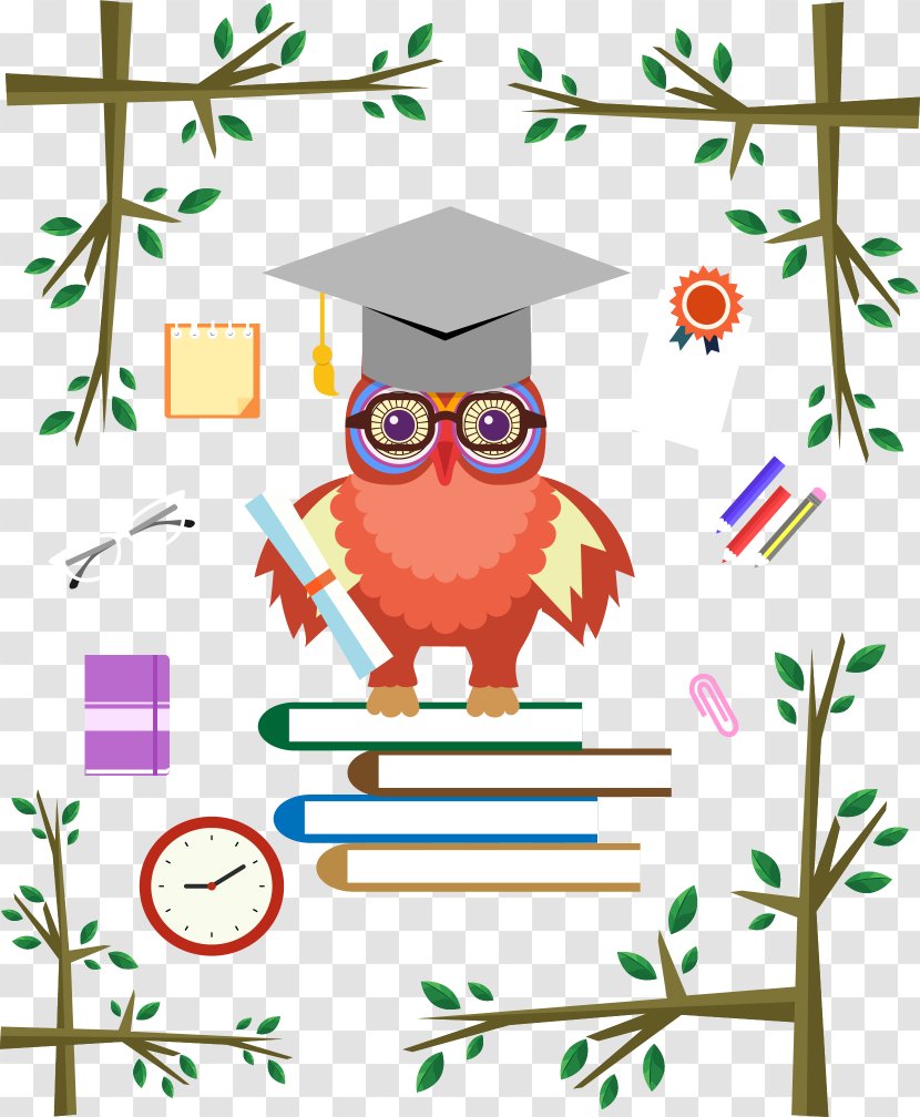 Bachelors Degree Academic Clip Art - Hat - Owl With Bachelor Cap Transparent PNG