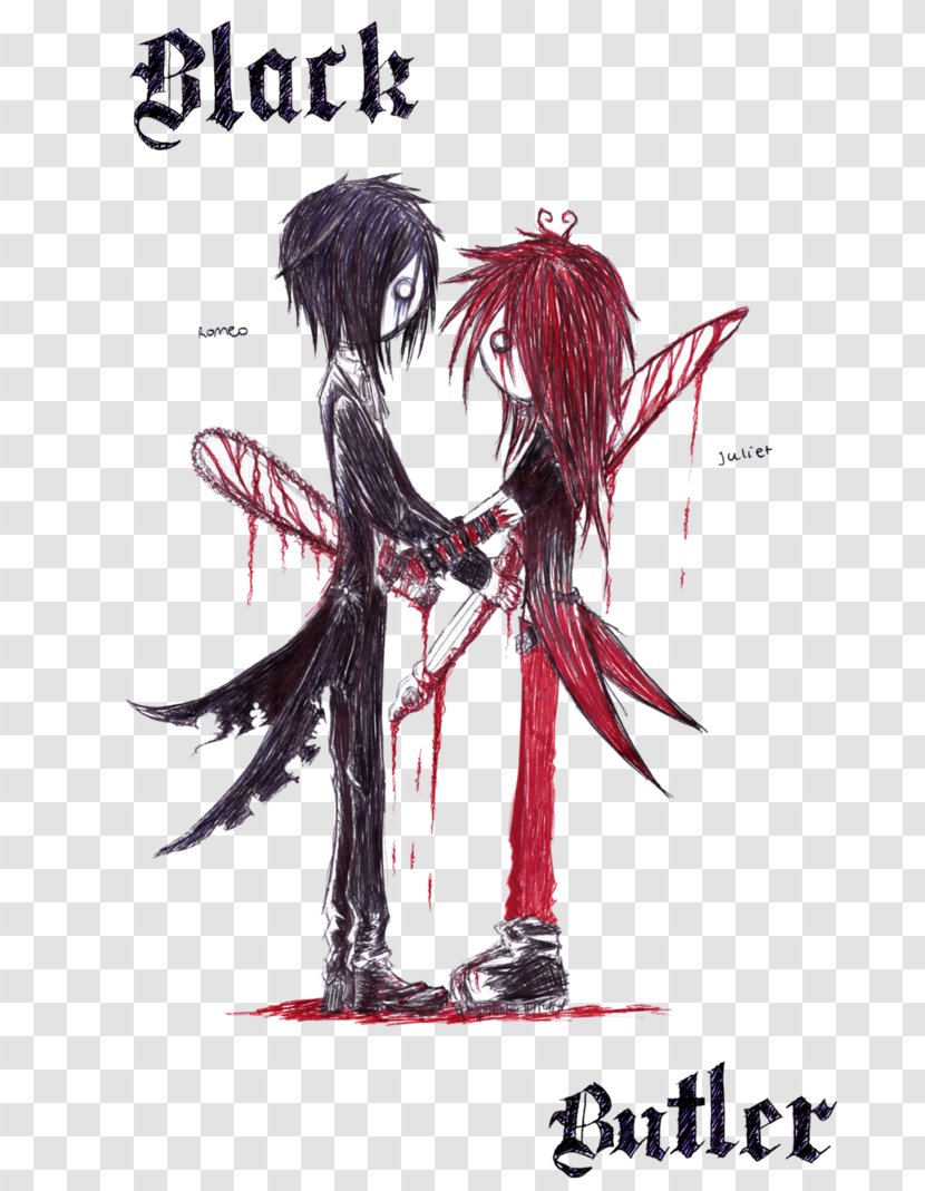 Romeo And Juliet Sebastian Michaelis Ciel Phantomhive - Silhouette - Yana Toboso Transparent PNG