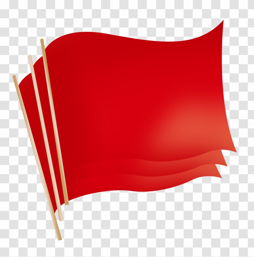 Learning Illustration - Gratis - Red Flag Fluttering Transparent PNG