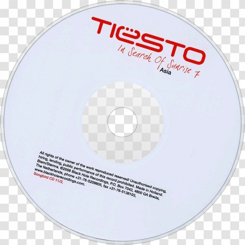 Compact Disc Elements Of Life In Search Sunrise - Tiesto Transparent PNG