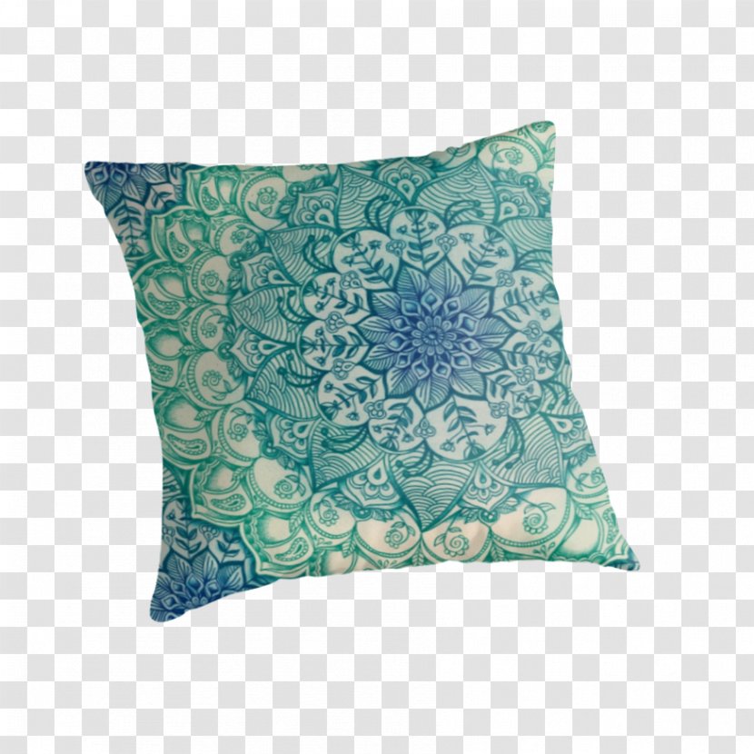 Throw Pillows Aqua Color Pastel - Cushion - Garbage Transparent PNG
