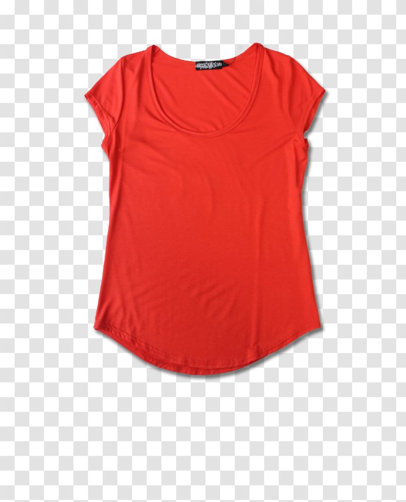 Sleeve T-shirt Shoulder Blouse - T Shirt - Orange Cap Transparent PNG