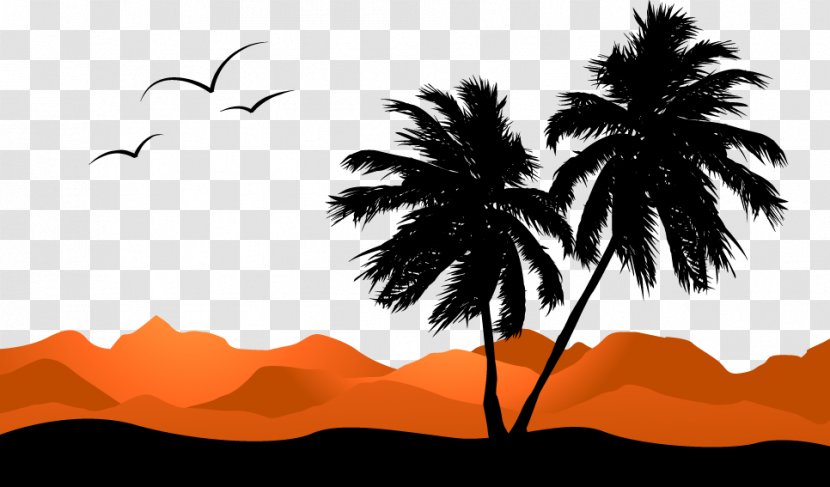 Puerto Rico Fajita Guacamole Coconut - Sea - Cartoon Flat Silhouette Mountain Tree Transparent PNG