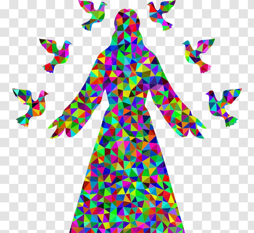 Silhouette Christ The Redeemer Clip Art - Dress - Low Poly Transparent PNG