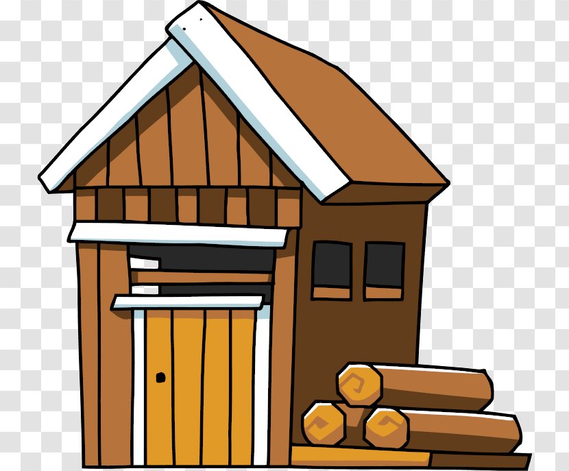 Scribblenauts Sawmill Factory Clip Art - House - Hut Transparent PNG