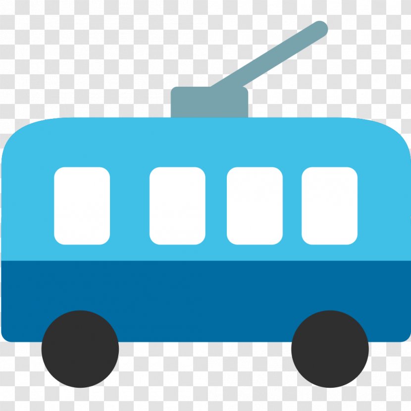 Emoji Trolleybus Wiktionary Clip Art - Blue - Bus Transparent PNG